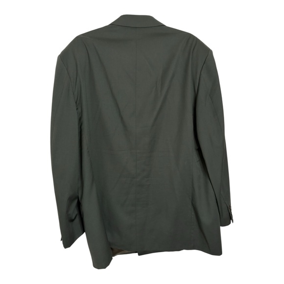 Canali Blazer 56R green sport coat double breasted jacket 100% wool - Picture 2 of 9